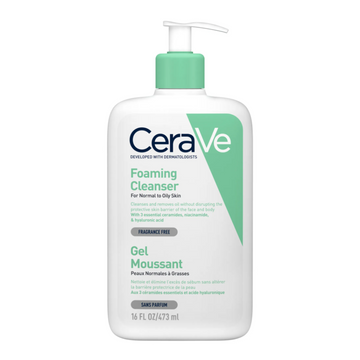 CeraVe Gel Moussant Visage - Peaux Normales à Grasses, 473 mlGel